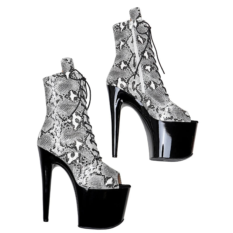 20CM/8Inch Women's Platform disco party High Heels Shoes Pole Dance boot