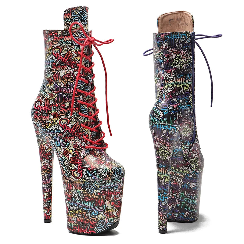20CM/8inches PU Upper young trend fashion shoes High Heel platform Pole Dance boot