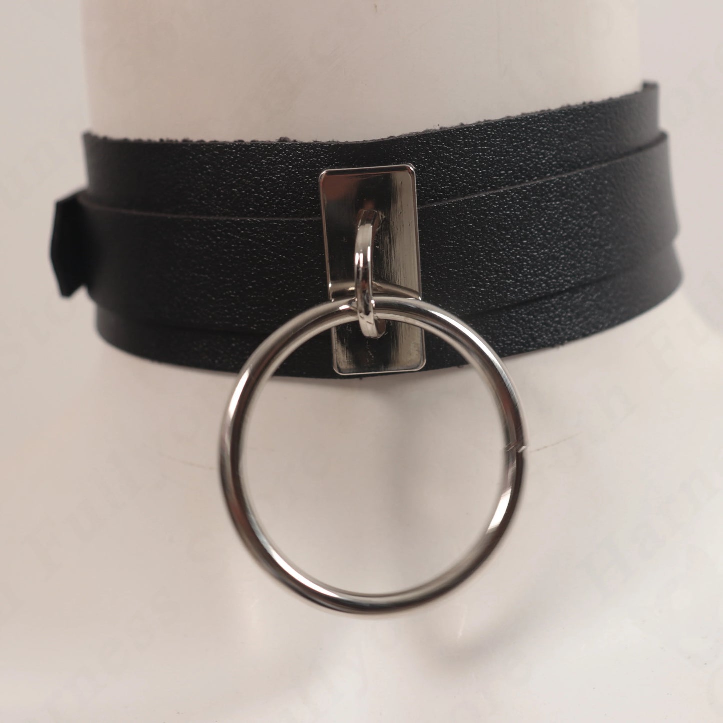 Harajuku PU Leather Choker Necklace For Women Statement Gothic Punk Rock Metal Round Necklaces Anime Party Jewelry