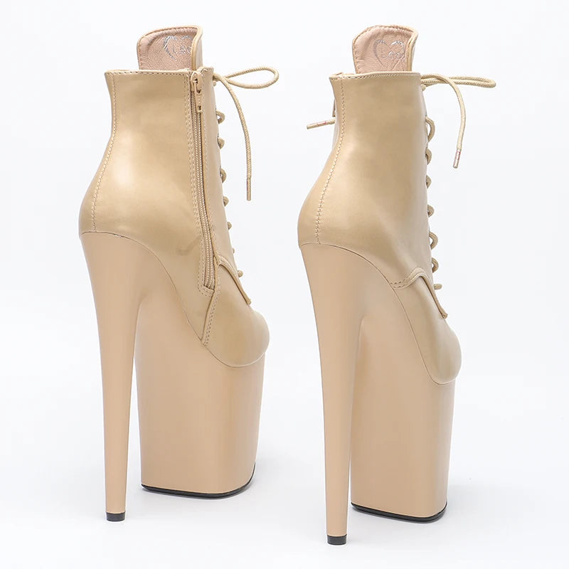 20CM/8inches Matte PU upper Pole dancing shoes High Heel platform Boots Pole Dance boots
