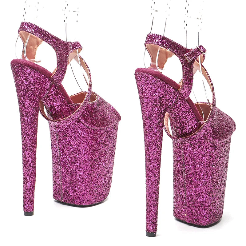 23CM / 9inches Glitter fashion Platform High Heels Sandals Pole Dance shoes