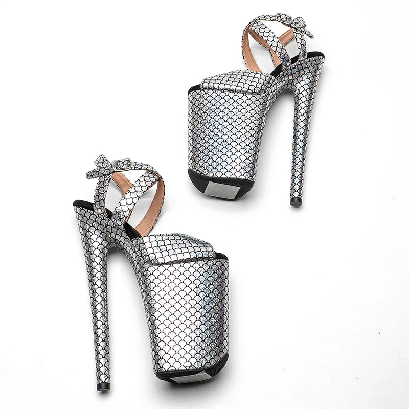 23CM/9inches PVC upper Platform y High Heels Sandals Models Catwalk Show Pole Dance shoes 1B