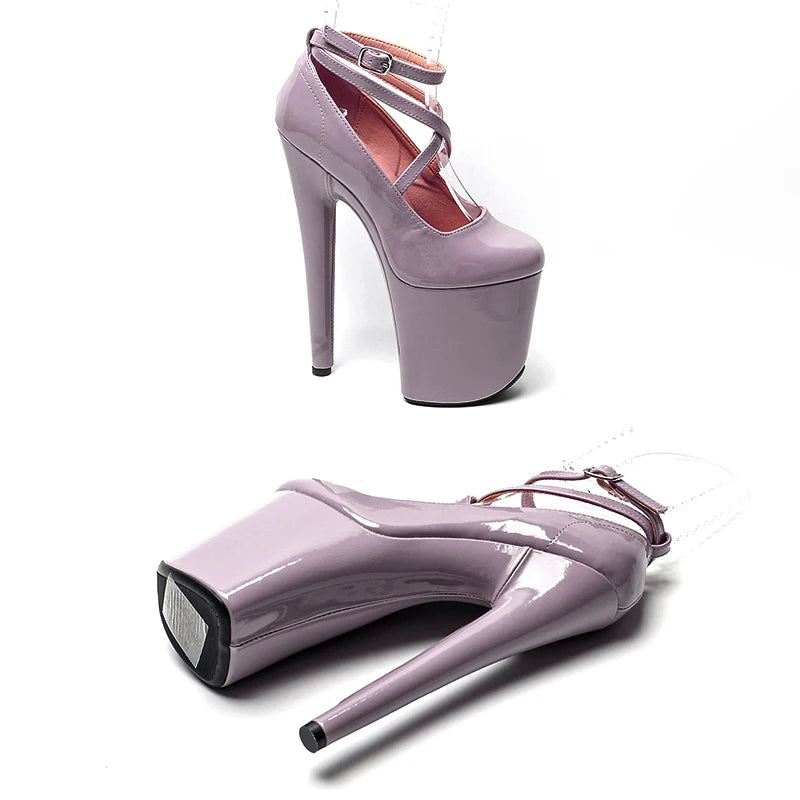 20cm/ 8inches Patent upper lady fashion platform high heel pole dance shoes