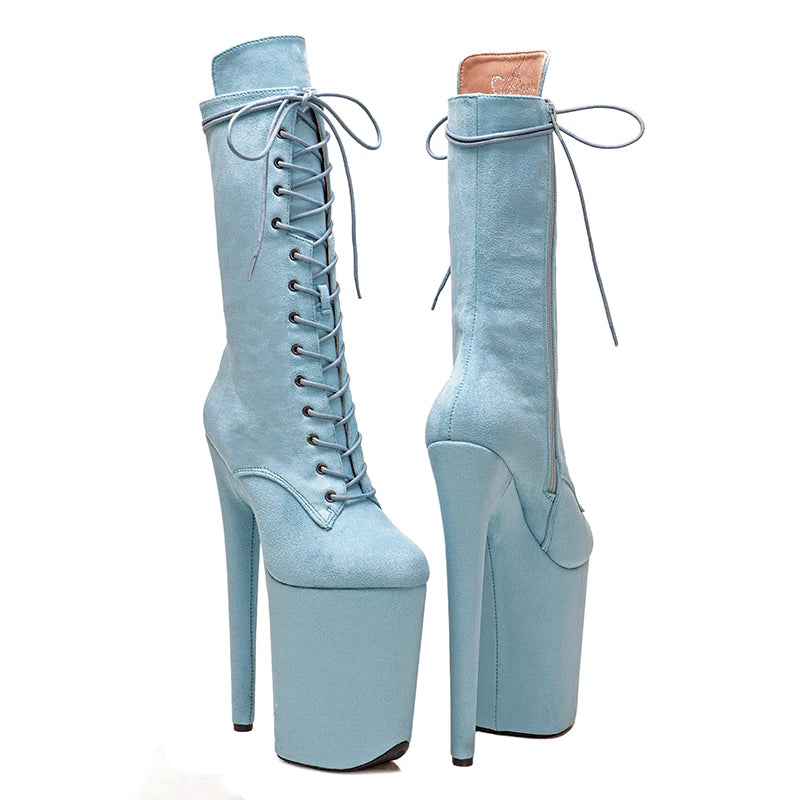 23CM/9inches Suede Pole dance shoes High Heels Pole Dance boot