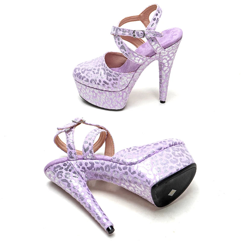 15CM/6Inch New High Heels y Stripper Heels Models Party Show Stage Platform Women Sandals 1B