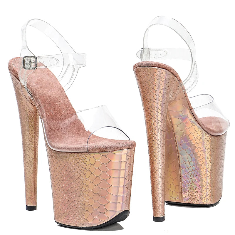 20cm/ 8inches PVC upper platform high heel sandals pole dance shoes