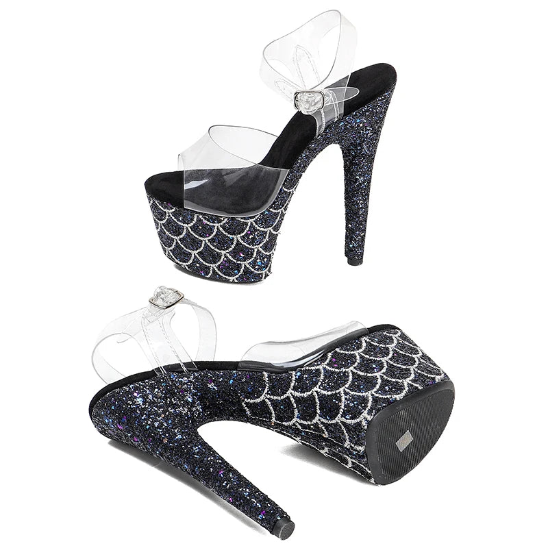 17CM/7Inch Women's Platform Sandals party High Heels Shoes Pole Dancing Shoes