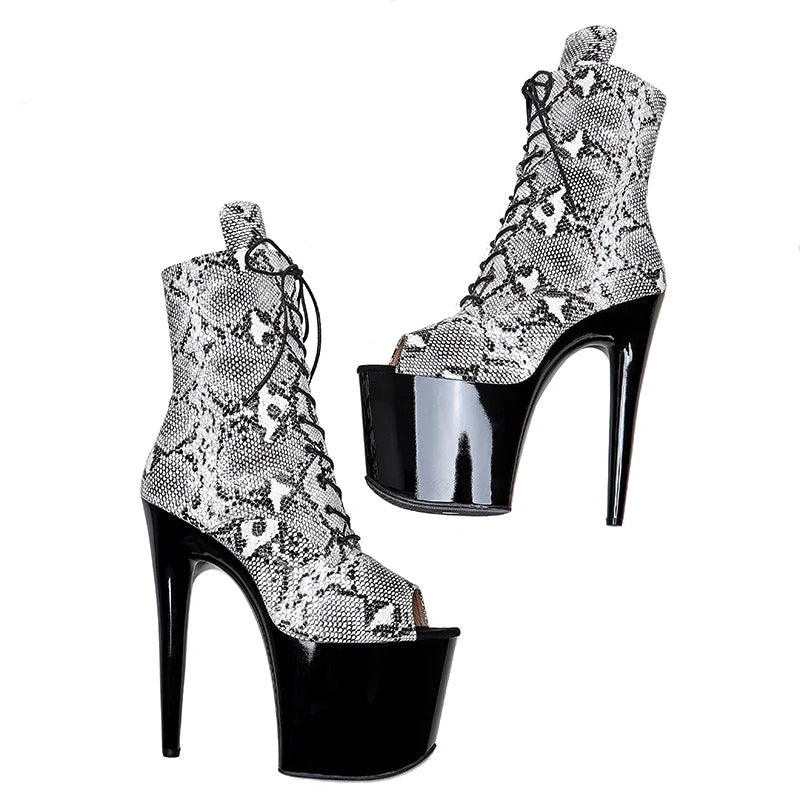 20CM/8Inch Women's Platform disco party High Heels Shoes Pole Dance boot