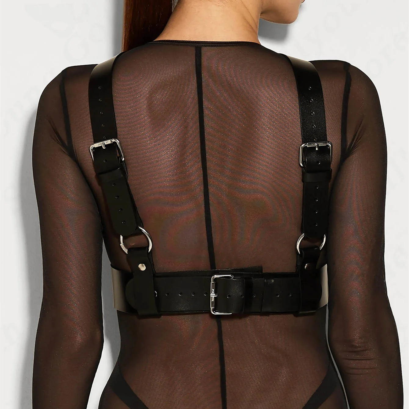 Full Body Harness Belt Set Lingerie Women Punk PU Leather Harness Bra Chest Straps Suspenders Garter Belts Summer