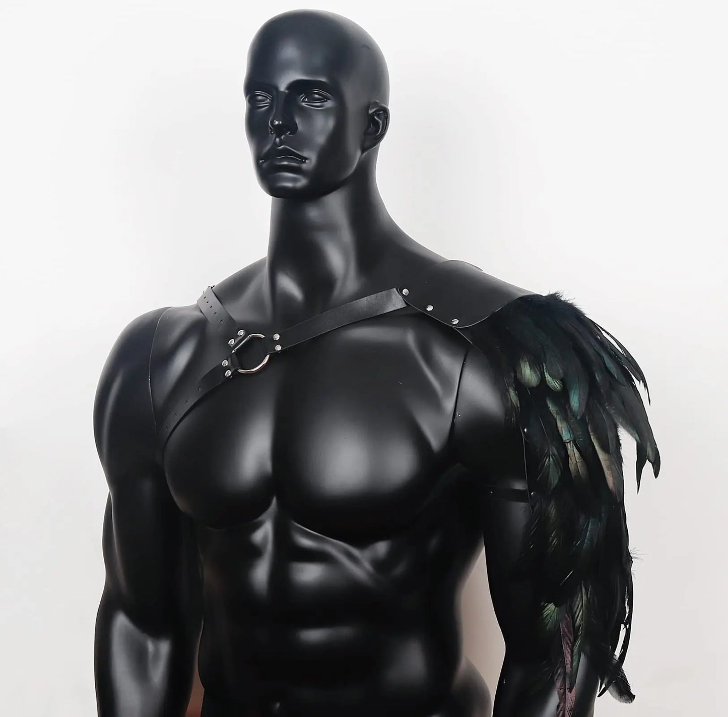 Medieval Leathers Costume Armour Halloween Cosplay Armors Shoulder Armour Feather Double Shoulder Guard Harness
