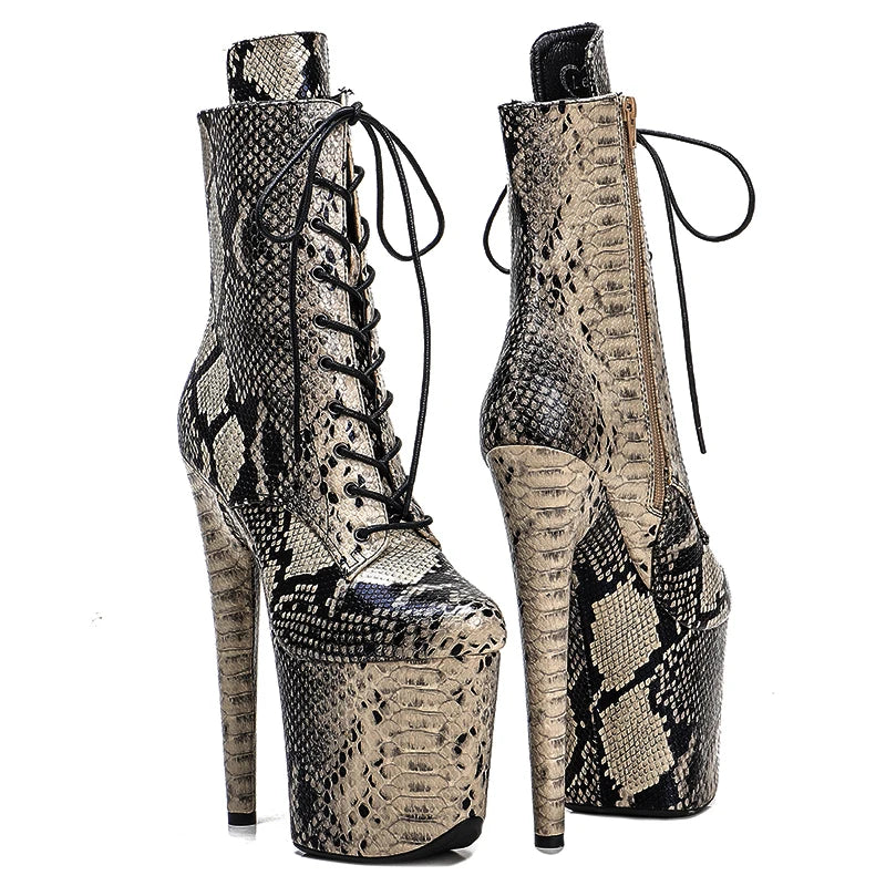 20CM/8inches Pole dancing shoes Nightclub Stage High Heel Bottom Boots women High Heel platform boot 3B