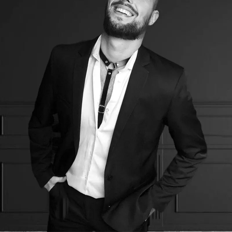 Men Faux Leather Suspenders Men's Suits Decor Temptation Bottoms Uniforms Party Hot Dance Halter Top Accessories