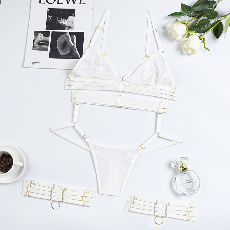 Lingerie en maille confortable, fine et respirante pour femmes, écharpe d'épissure