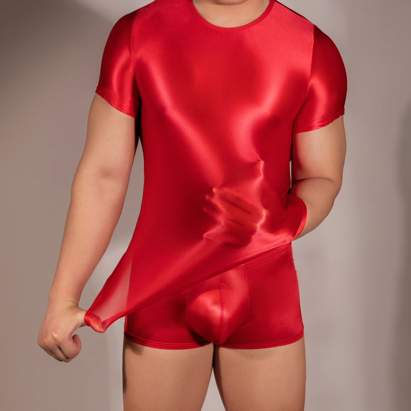 Men's Tight Super Elastic Vest Short Sleeve