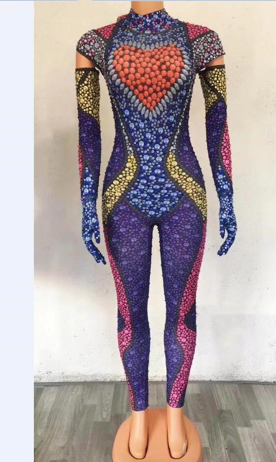 Sexy Rhinestone Women's Flash Dress