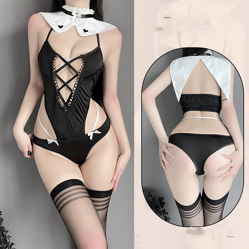 Lingerie Sexy nonne uniforme tentation Passion costume femme de chambre