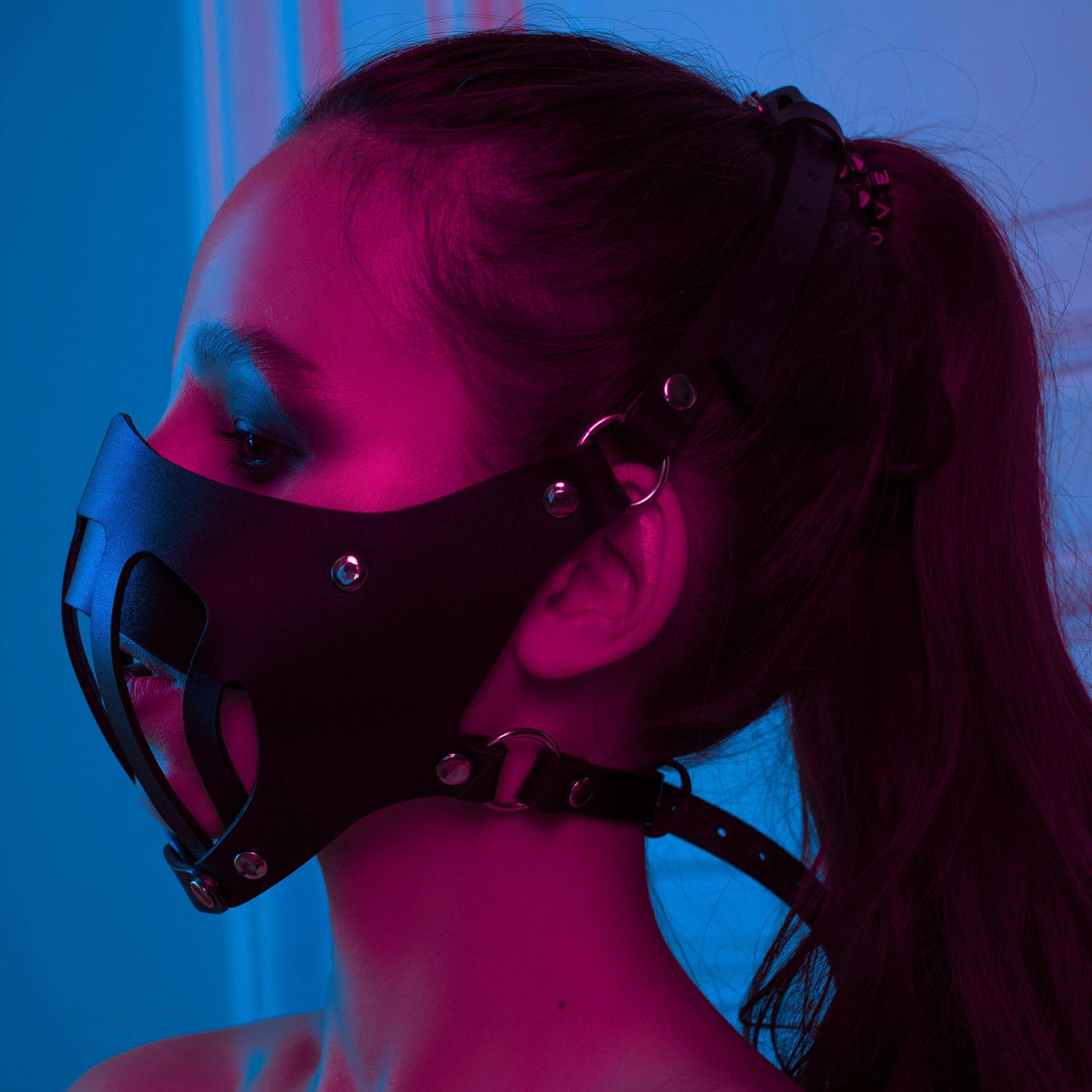 Fashion Simple Couple Masks Women's Leather