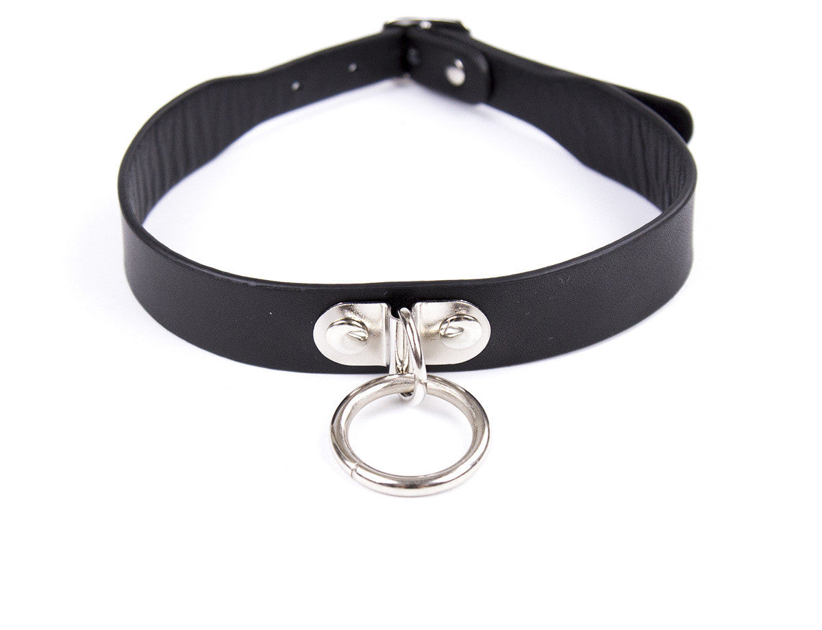 Men's Leather Collar Neck Chain Bell Torture Leather Necklace