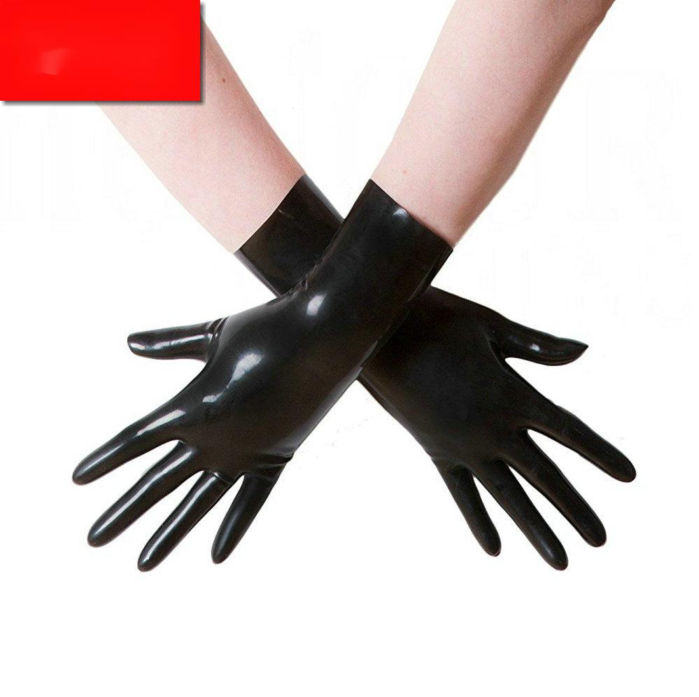 Black Sexy Latex One-time Forming Gloves