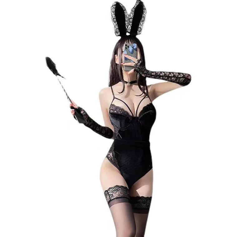 Sexy Bunny Cos Uniform Suit Crotch Free To Take Off