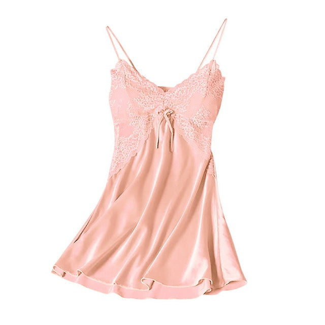 Pyjama femme pyjama Sexy Lingerie Satin pyjama dentelle nuit