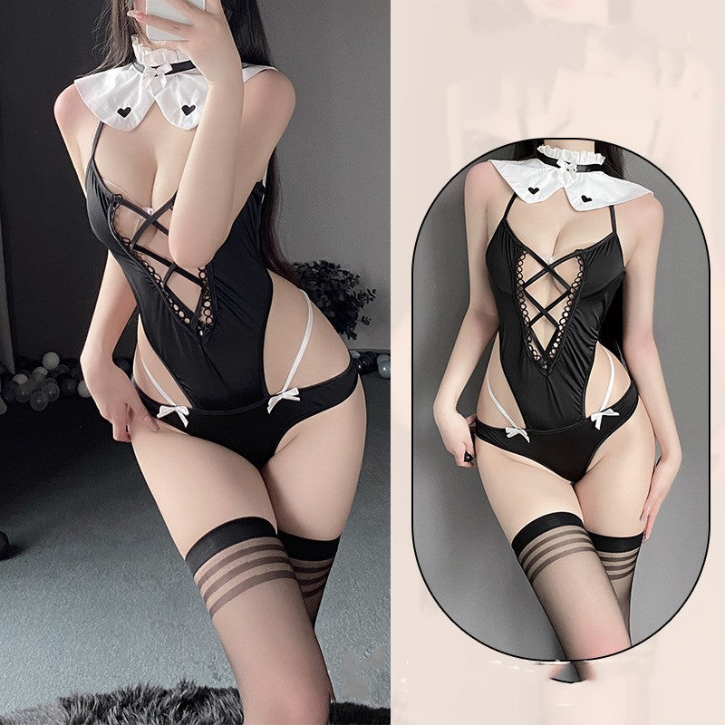 Lingerie Sexy nonne uniforme tentation Passion costume femme de chambre
