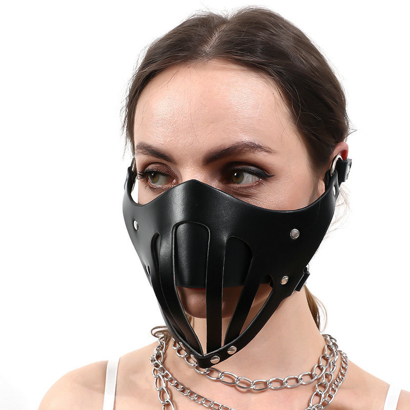 Fashion Simple Couple Masks Women's Leather