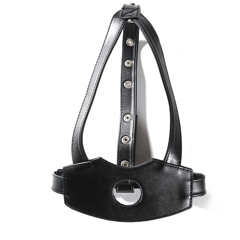Pullover Mask Ball Gag Female Leather Toys