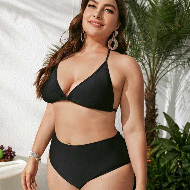 Plus Size Ladies Three-piece Set Swimsuit