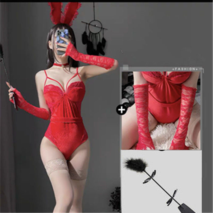 Sexy Bunny Cos Uniform Suit Crotch Free To Take Off