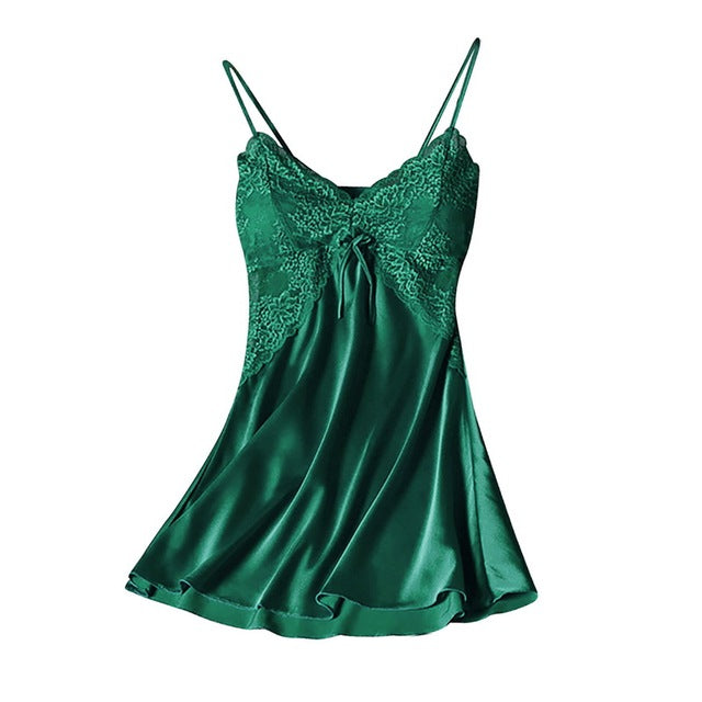 Pyjama femme pyjama Sexy Lingerie Satin pyjama dentelle nuit