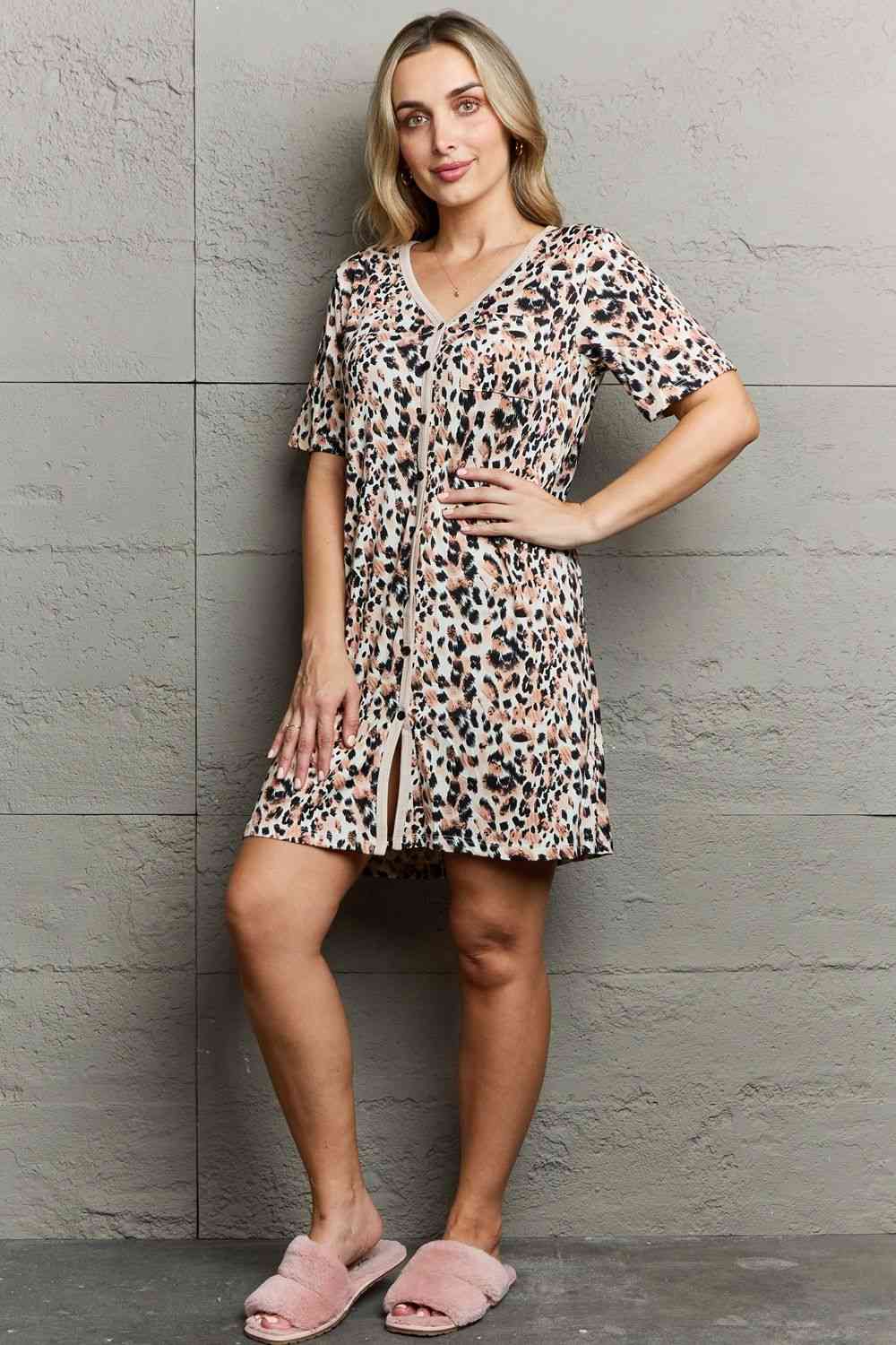 MOON NITE Quilted Quivers on Down Sleepwear Dress