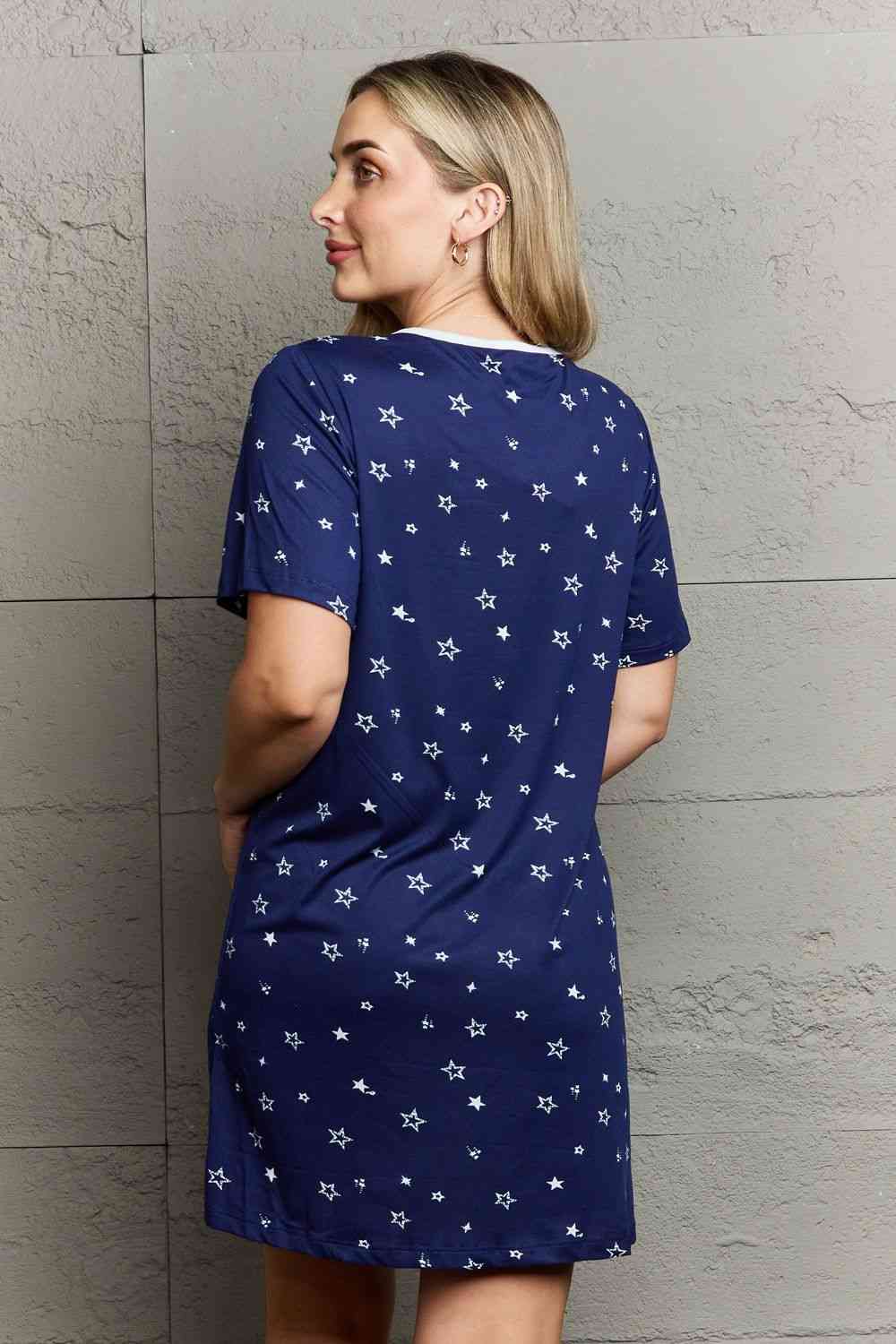 MOON NITE Quilted Quivers on Down Sleepwear Dress