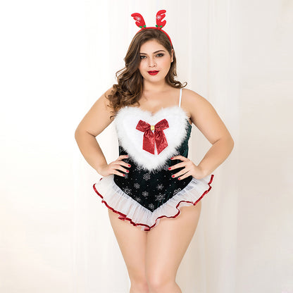 Fat Mm Lingerie Sexy Vêtements De Noël Grande Taille