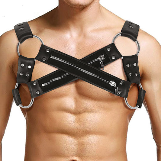 Sangle d'appareil pour hommes avec vêtements à fermeture éclair