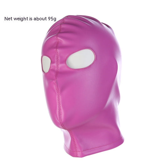 Black Pu Eye-exposed Rope Hood Bar Ball Party Performance Mask