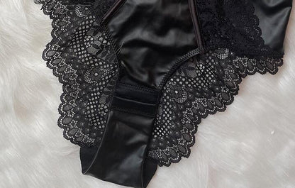 Body en dentelle sexy en cuir simple pour femme