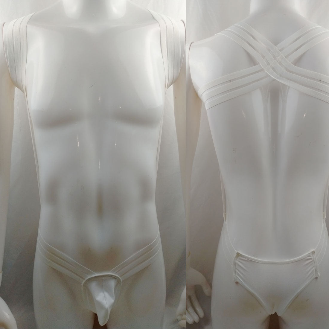 Costume de spectacle de danse en boîte de nuit pour hommes, sangle de poitrine
