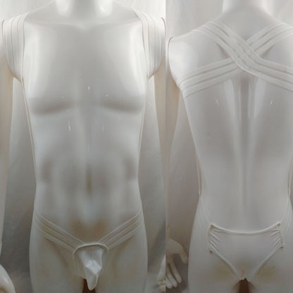 Costume de spectacle de danse en boîte de nuit pour hommes, sangle de poitrine