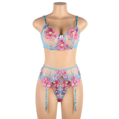 Underwear Steel Ring Push Up Sexy Pajamas Lace Stockings With Garter Belt