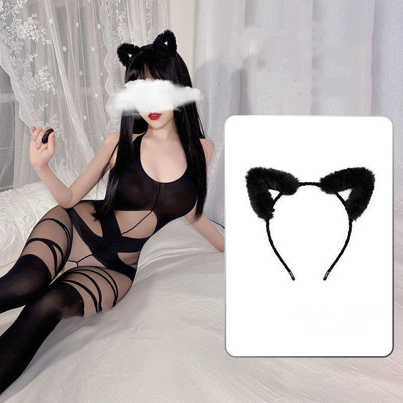 Ensemble de lingerie sexy pour femmes, chaussettes une pièce