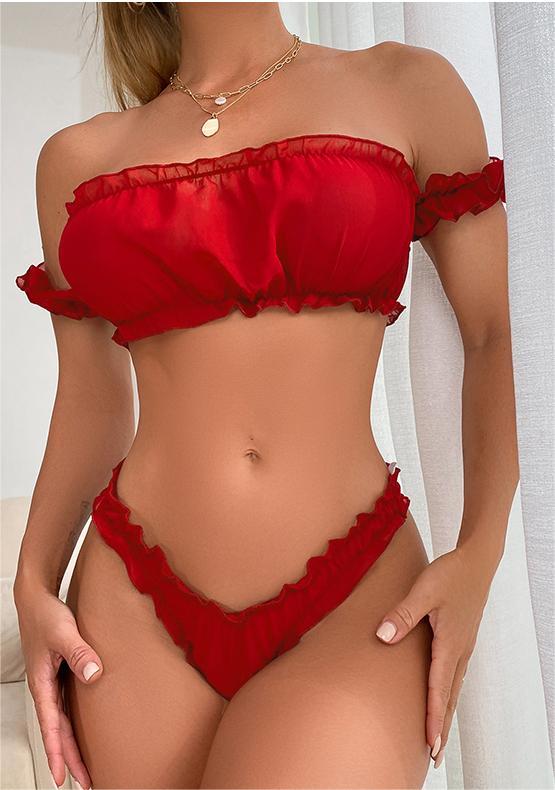 Familia mujeres gasa sexy ropa interior tubo top sexy ropa interior pantalones cortos
