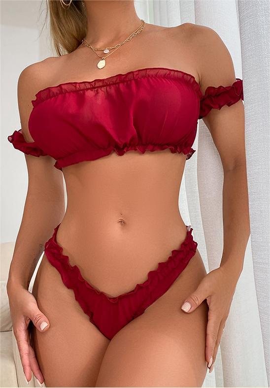 Familia mujeres gasa sexy ropa interior tubo top sexy ropa interior pantalones cortos