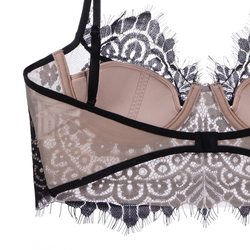 bralette Summer Small Sling Lace Sexy Lingerie Soft Underwire Push up Big Chest Show Small Thin U Shaped Backless Bra