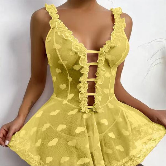 Sexy Underwear Nightdress Transparent Sexy Lingerie Suspender Skirt