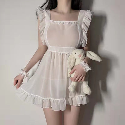 Lencería sexy Pijamas de gasa tentación de gran tamaño Mujer