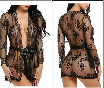 Sexy Lingerie Lace Robe Sexy Bathrobe Multi-Color Multi-Size Sexy Underwear