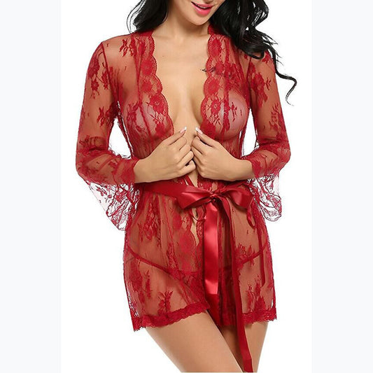 Sexy Lingerie Lace Robe Sexy Bathrobe Multi-Color Multi-Size Sexy Underwear