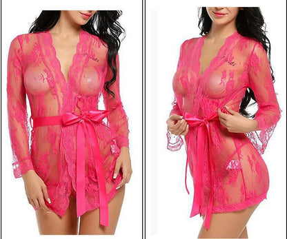 Sexy Lingerie Lace Robe Sexy Bathrobe Multi-Color Multi-Size Sexy Underwear