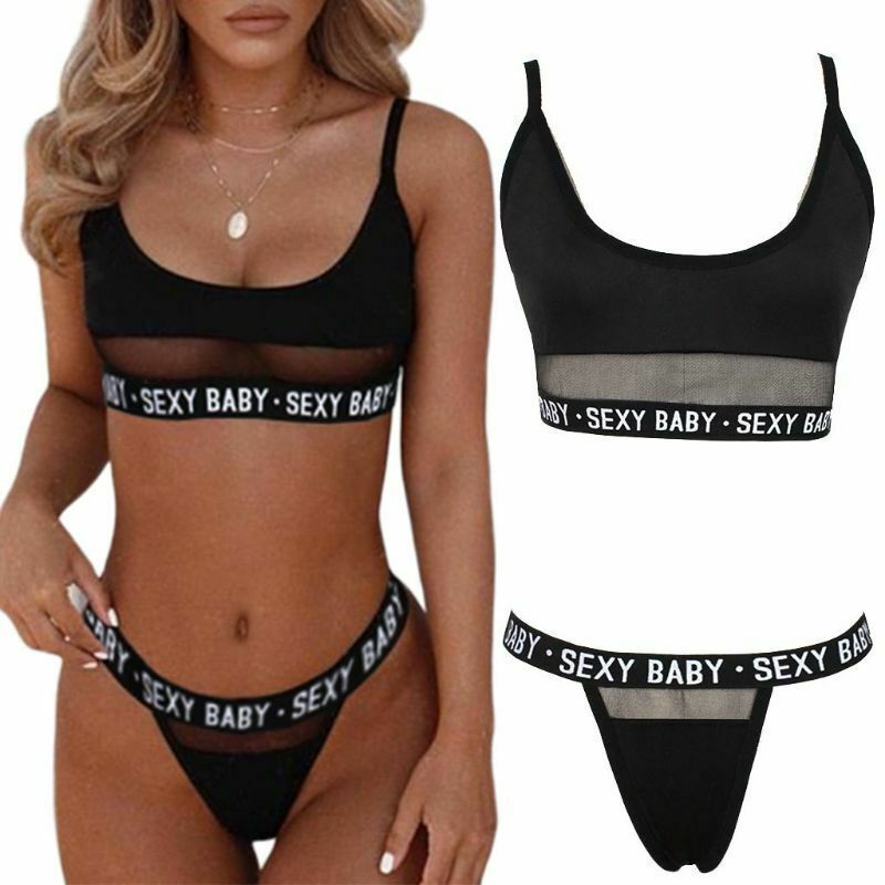 Sexy Lingerie Sexy Backless Bra Vest Black White Wrapped Chest English Corner Sexy Suit